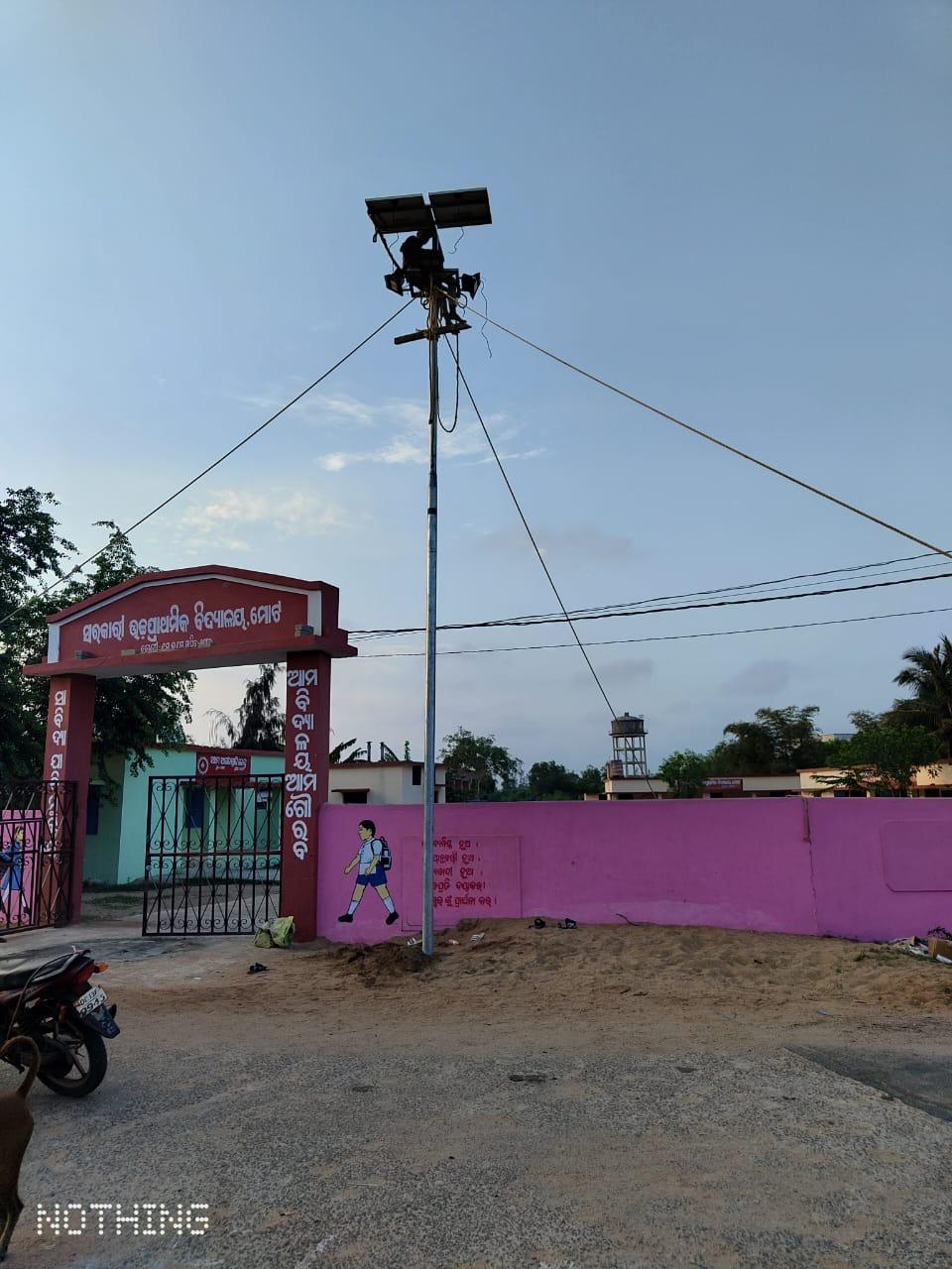 Street light pole installation — Odisha